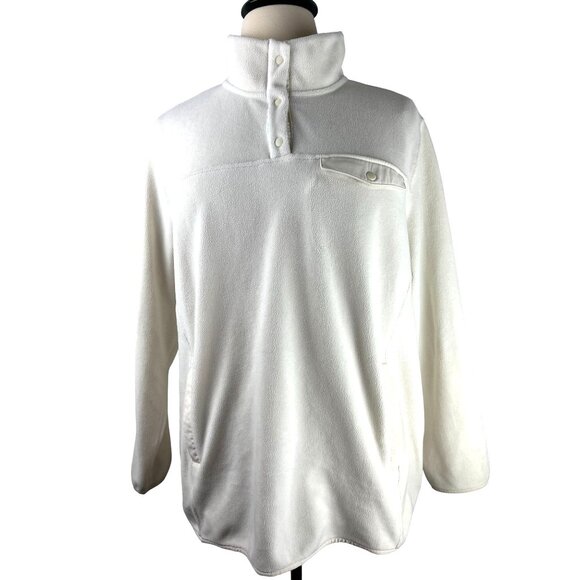 32 Degrees Women's Soft Fleece Button Snap Sweatshirt Pullover Top, Size 3X - Picture 1 of 14